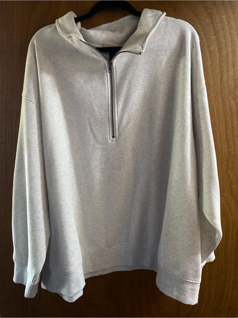 Light Gray Half-Zip women’s Sweater Pullover